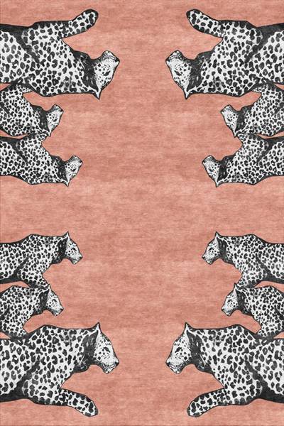 Leopards Pink rug by Jimmie Martin